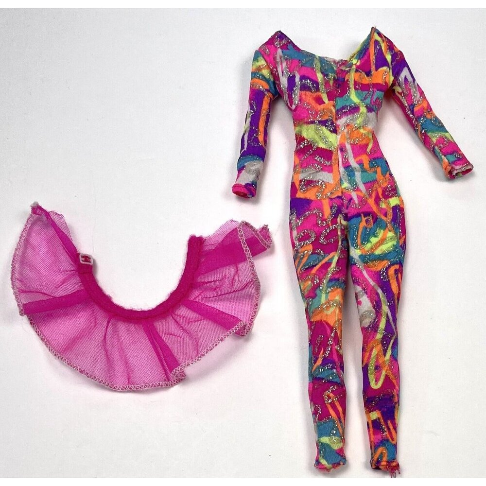 VTG 1994 MATTEL Hot Skatin Barbie REPLACEMENT OUTFIT Unitard & Tutu 13511 *Read*